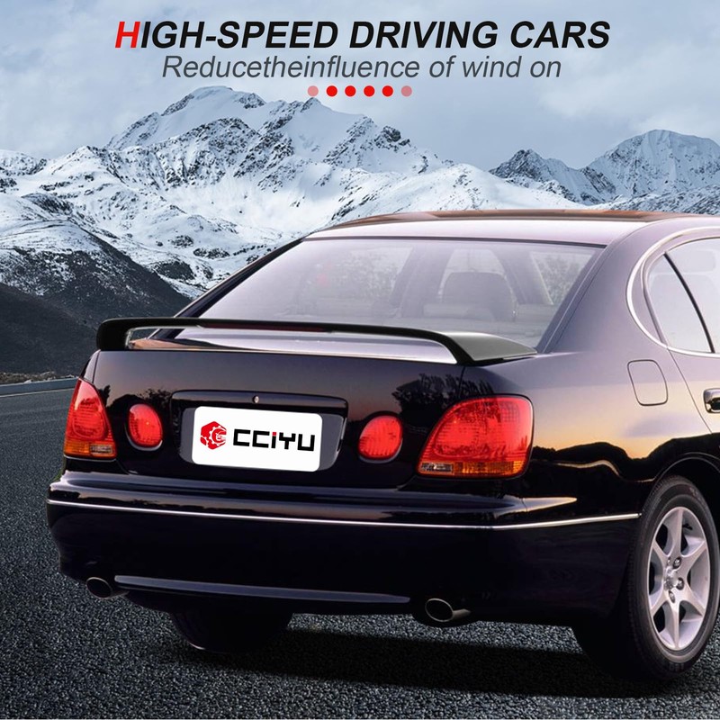 cciyu Rear Trunk Lip Spoiler Wing Fits for 1998-2005 For