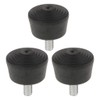 P Prettyia Rubber Feet, Monopod Leg, 3 Piece/pc with 1/4
