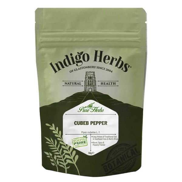 Inidgo Herbs Cubeb Pepper 50g | Whole Spice Berries | GMO Free