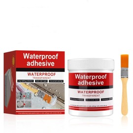 Sellador impermeable, agente de revestimiento impermeable, agente impermeable con cepillo, sellador para inodoros, baños, azulejos, paredes, techos (300g)