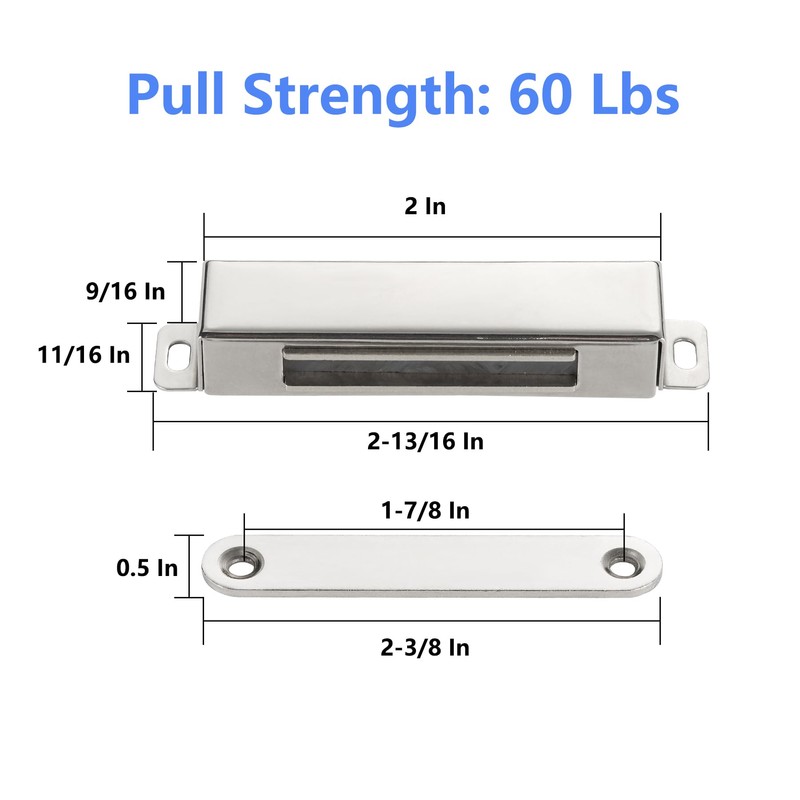 4 Pack | Heavy-Duty Magnetic Door Catch - 25KG Pull