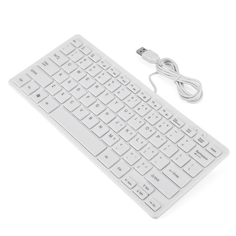 78 Keys Ultra Thin Mini USB Wired Keyboard for Desktop