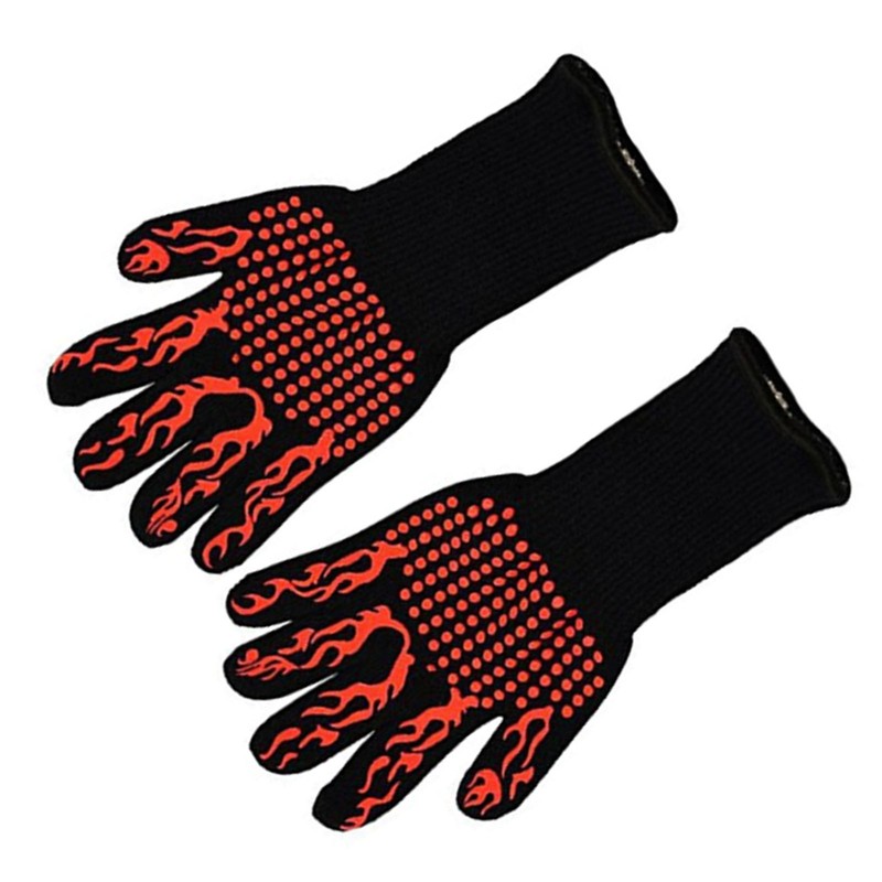 BBQ Gloves Heat Resistant Gloves Grilling Gloves Silicone Oven Gloves