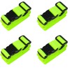 MAGARROW 2" Utility Luggage Straps with Buckle Adjustable, 4-Pack (Neon