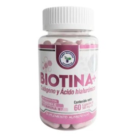 Biotina Colágeno Hialurónico Zinc Piel Cabello Uñas 60 Caps