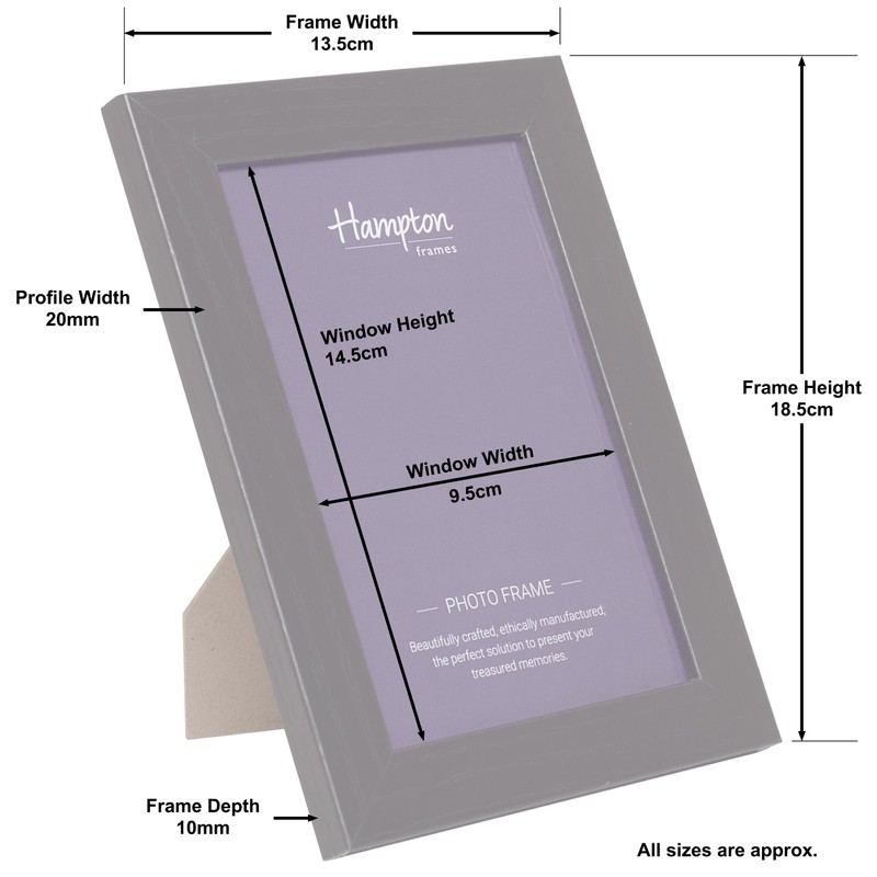 Inspire By Hampton CAMBRIDGE 4x6 (10x15cm) Black Photo Frame Acrylic