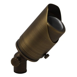 Lightkiwi C4573 Adjustable Focus Spotlight for Low Voltage Landscape Lighting - Brass (Light Bulb Not Included)