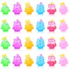 24 PCS Luminous Mini Christmas Tree Resin Mini Christmas Decorations