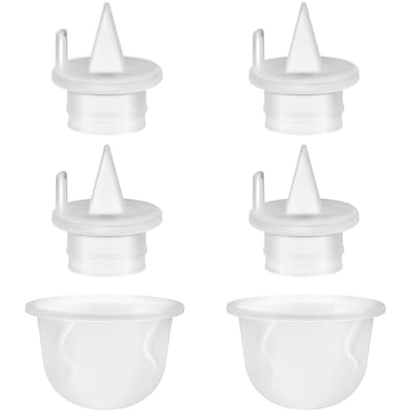 6pcs Breast Pump Replacement Parts for Babybuddha, Include 4 Silicone