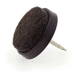 16x Round Nail in Furniture Feet Glides with Felt Pad 25mm (1") by Lifeswonderful®