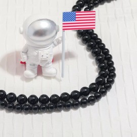 Vanilla Mountain Jewelry Making DIY Black Onyx Agate 8mm Loose Beads