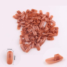 Solustre 200 Pieces Practice Finger Nails Fingernail Tips Removable for Practice Finger Practice Hand Nail Art Nail Design Gel Nails Acrylic Gel Training DIY Manicure for Beginners Home Nail Shop