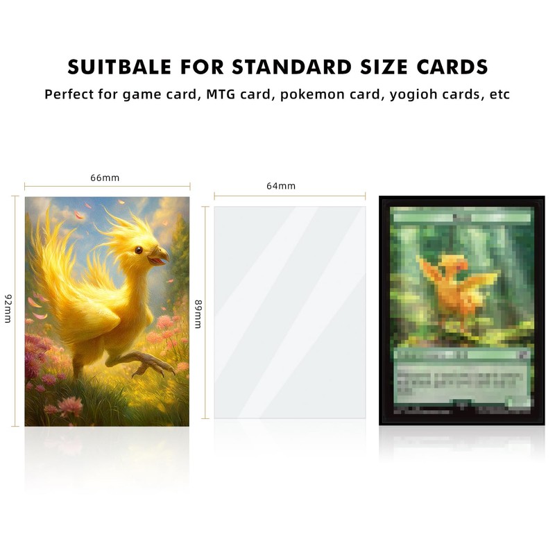 Katomula 100 MTG Card Sleeves with 100 Inner Sleeve, Textured