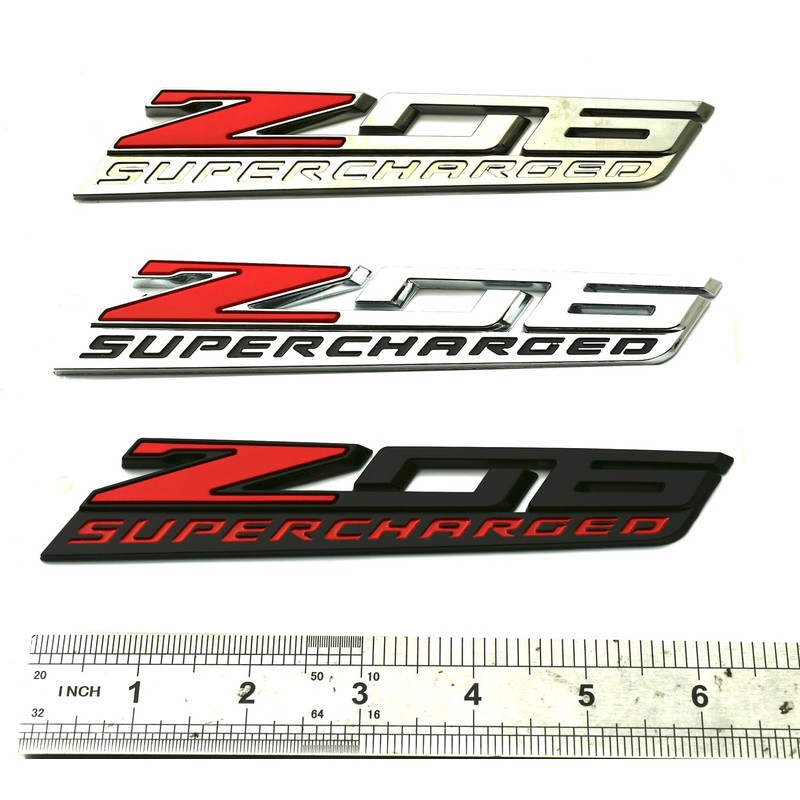 C7 Z06 Supercharged Emblem 3D Badge Nameplate Logo Replacement for