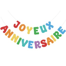 Joyeux Anniversaire French Party Banner for Birthday Party Decoration 01
