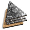 4 x Triangle Coasters - BW - Tasty Thai Food