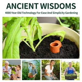 Soilagua 16 oz Ollas Terracotta Self Watering Pots, Olla Plant Watering Globes, Self Watering Planter Insert for Outdoor & Indoor Plants, Vacation Watering Devices Spikes Waterer System, 2 Pack