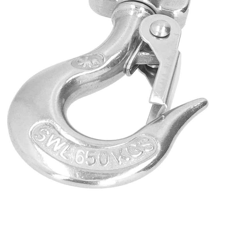 2pcs Lifting Clevis Chain Hooks 304 Stainless Steel Swivel Lifting