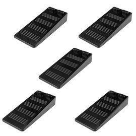 Gvolatee Pack of 5 Door Stoppers Floor, Height Adjustable, Scratch-Resistant, Non-Slip, Door Wedge Rubber High, Uncomfortable Door Buffer, Protection for Balcony Door, Children's Room, Black