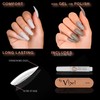 By Vixi 500 LONG COFFIN/BALLERINA NAIL SET with FREE GLUE