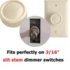 CAMGJORT RRKIV Rotary Replacement Dimmer Knobs, Ivory (5)
