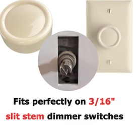 CAMGJORT RRKIV Rotary Replacement Dimmer Knobs, Ivory (5)