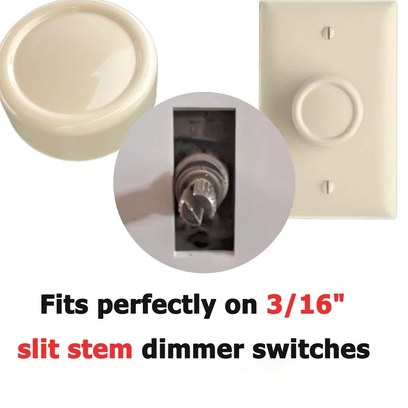 CAMGJORT RRKIV Rotary Replacement Dimmer Knobs, Ivory (5)