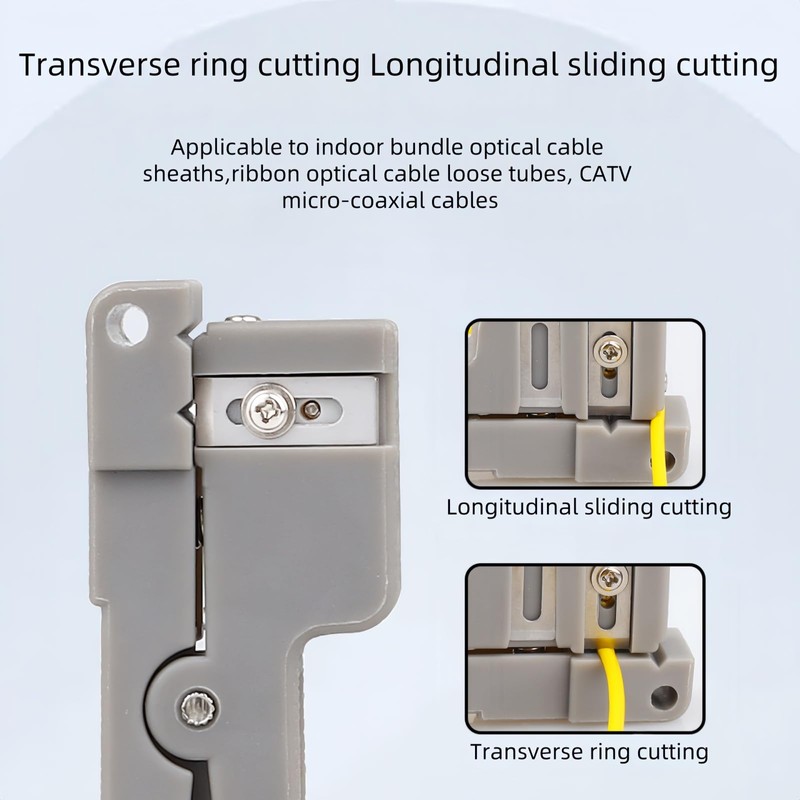 TXWTXPJ-1Pack Fiber Optic Cutter Tool Coaxial Cable Stripper Fiber Optical