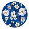 Colorful Beautiful Flowers Round Coaster Set of Drink- Made of