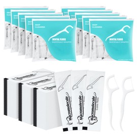Individually Wrapped Dental Floss Picks Bulk Disposable Flossing Sticks Teeth Cleaning and Oral Care Travel Size Dental Tooth Floss Pack for Hotels, Weddings, Guests & Business Single Use (1000 Pack)