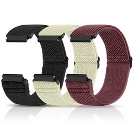 Relting Compatible with 16mm 18mm 19mm 20mm 22mm 24mm Watch Bands Quick Release Replacement Wristband,Adjustable Stretchy Nylon Solo Loop Straps Fabric Braided Sport Elastic Bands for Men Women