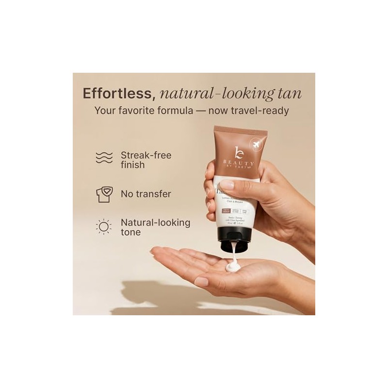 Beauty by Earth- Loción autobronceadora bronceadora: con ingredientes naturales y