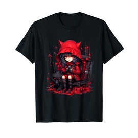 Chibi Little Red Riding Hood & Bad Wolf | Anime Kawaii Style T-Shirt