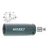 ＨＡＺＥＴ インパクト用ロングソケットレンチ（６角タイプ・差込角１２．７ｍｍ） 900SLG-24