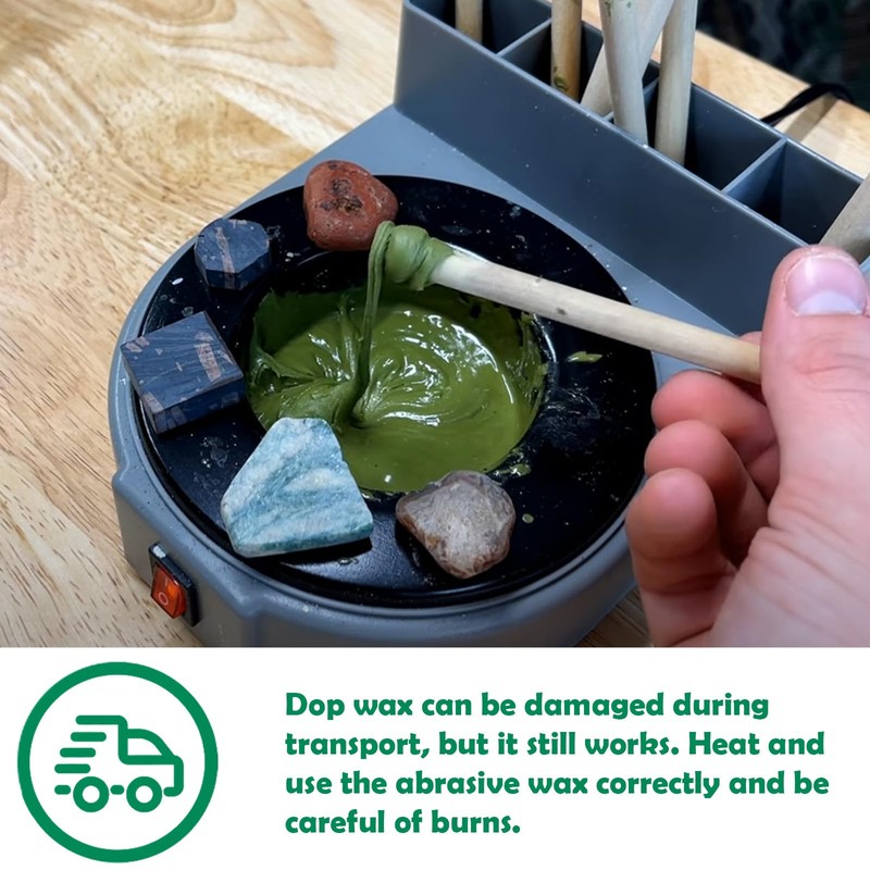 IWIWE 3PCS Green Lapidary DOP Wax - Fit for Lapidary