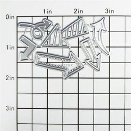 XMZZMX Various Arrows Metal Cutting Dies for Card Making, Paper Embossing Die Cuts Kit Templates Supplies, Photo Frame Album DIY Scrapbooking Stencils Sets