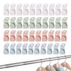 Rifrpha 100 PCS Mini Plastic Clothes Hanger Connector Hooks, Multi-Layer