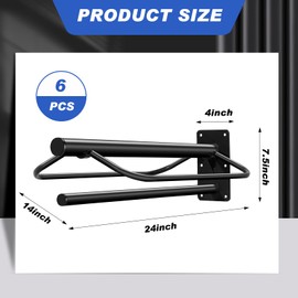 Paterr 6 Pcs Saddle Rack Wall Mount 24 x 14 x 7.5 Inches Portable Saddle Stand Detachable Saddle Pad Rack Horse Tack Storage for Western Horse Trailer Stall Supplies Accessories