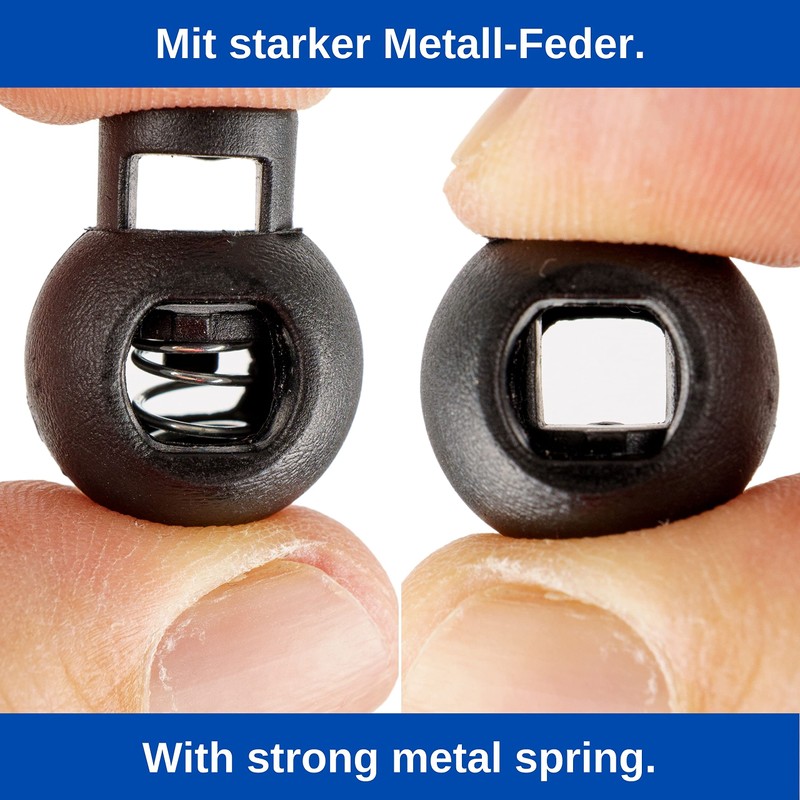 Cord Stopper, 1-Hole, for Cords, Band Clamp Jacket, Clothing, Backpack,