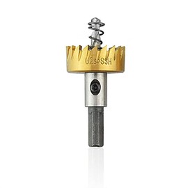 Hole Opener, High Speed Steel HSS Hole Saw Drill Bit, Metal Steel Iron Wood Cutting Tool, Golden, 1 Pack, 38MM