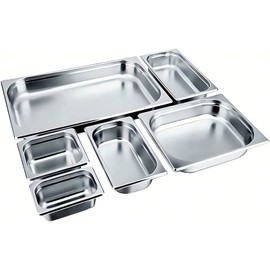 Konzept 11 - GN Container (GN 1/3, Height 65 mm) Stainless Steel Hot Container 2.5 Litres, Pizza Ingredient Container, Gastro Container Various Sizes and Heights, Gastro Standard Bowl, Gastronorm