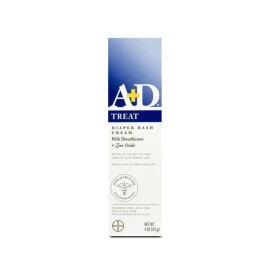 A+D Treat Diaper Rash Cream With Dimethicone + Zinc Oxide 4oz