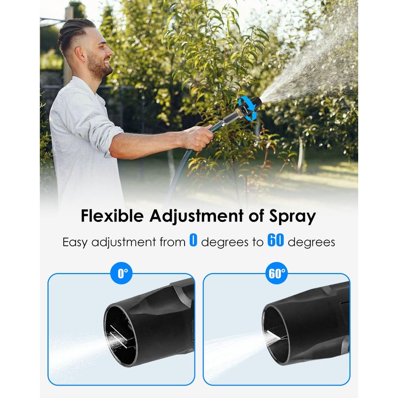 Adjustable Downstream Soft Wash Nozzle for Pressure Washer 3-7 GPM,