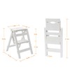 Folding Step Stool Step Ladder 3 Tier, Multi-Functional Folding Solid