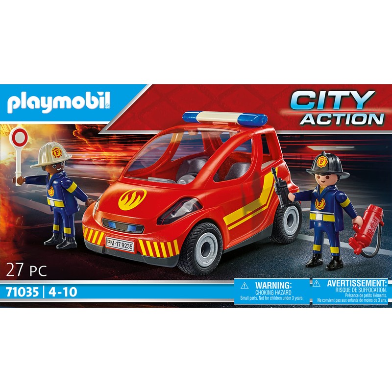 PLAYMOBIL City Action 71035 Fire Brigade Small Car with Removable