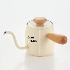 Miyazaki Manufacturing MCO-7 Miyacoffee Drip Pot, For 1 Fl Oz (0.4 L), Matte Blanc