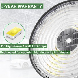 SETEN 2 Pack 400W UFO LED High Bay Light, 60000LM 5000K Daylight, Replaces 1600W MH/HPS, for Warehouse, Workshop, Gym, Stadium, Industrial & Commercial Lighting Non-dimmable