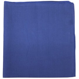 Bandana unisex de 100% algodón, Azul marino, 22 in