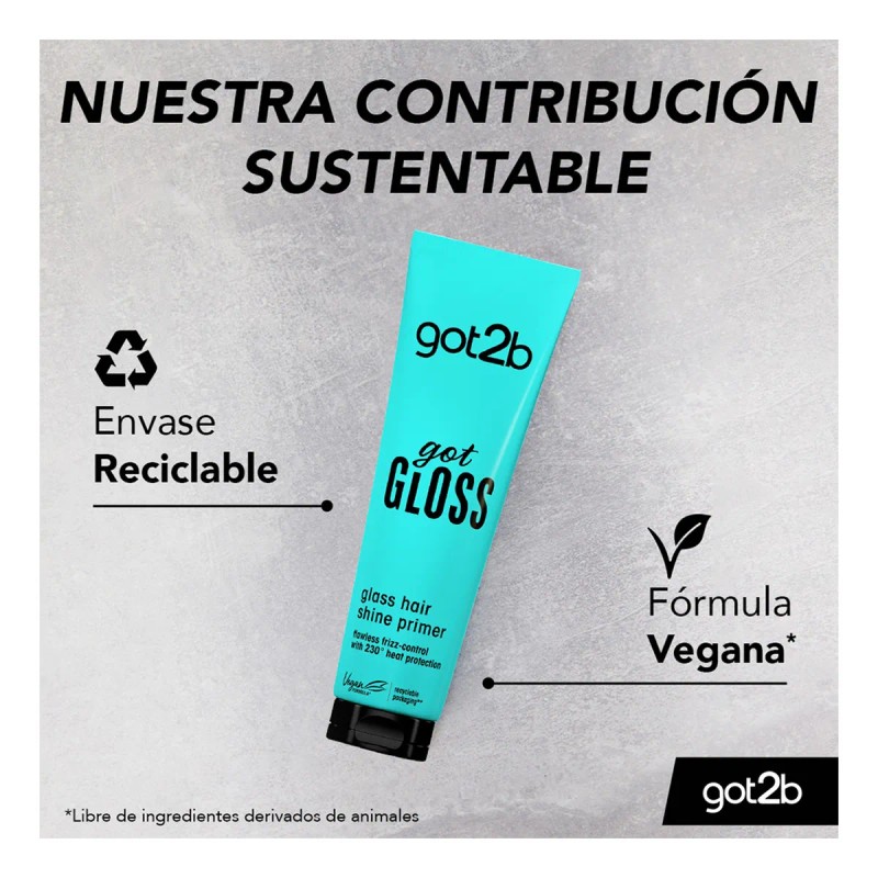 Crema Got2b GotGloss pre-base de brillo para cabello 150 ml
