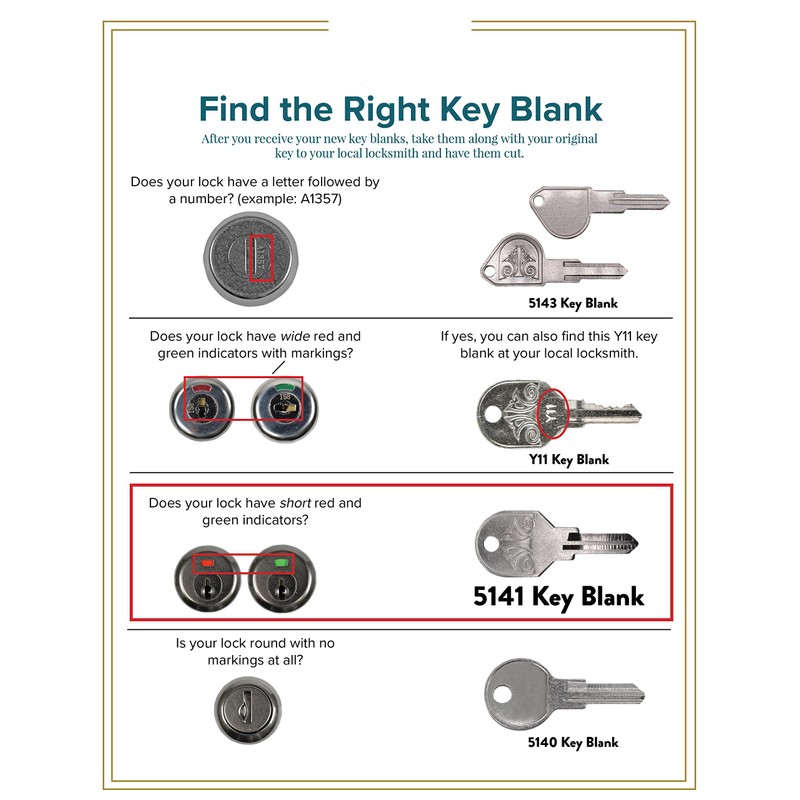 Architectural Mailboxes 5141 Key Blank for Mailbox Lock with Indicator